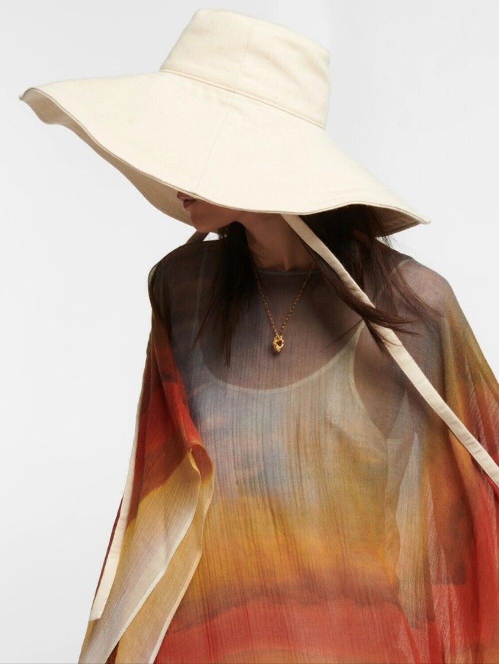 Ruslan Baginskiy Cotton Canvas Bucket Hat with Chin Strap Large Modern Beach Sun